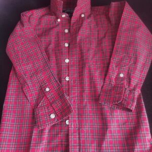 Classic Red Plaid Men's Shirt